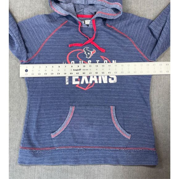 Houston Texans Hoodie Womens L Blue NFL Team Fleece Pullover Football Fan - Picture 4 of 7